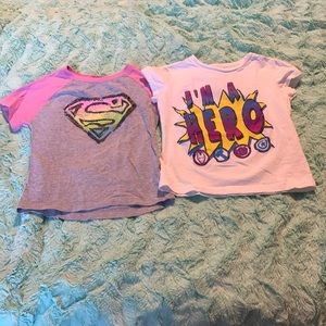 2 superhero shirts size 4/4T
